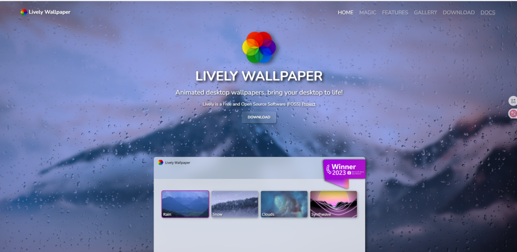 可平替Wallpaper Engine的开源壁纸软件Lively Wallpaper（多屏/超宽支持）